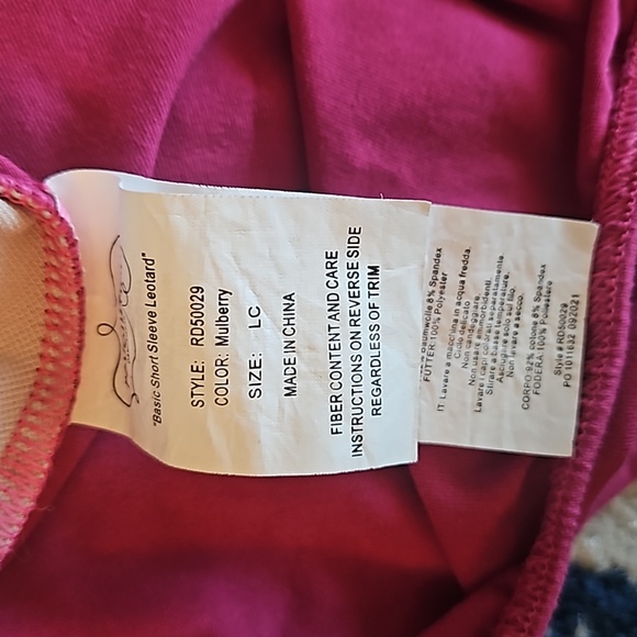 Sz LC Revolution Basic Short Sleeve Leotard - Picture 3 of 5